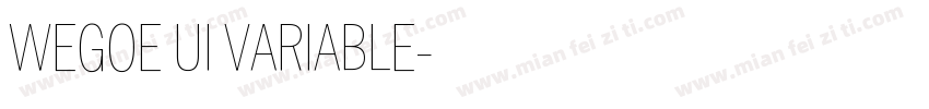 WEGOE UI VARIABLE字体转换